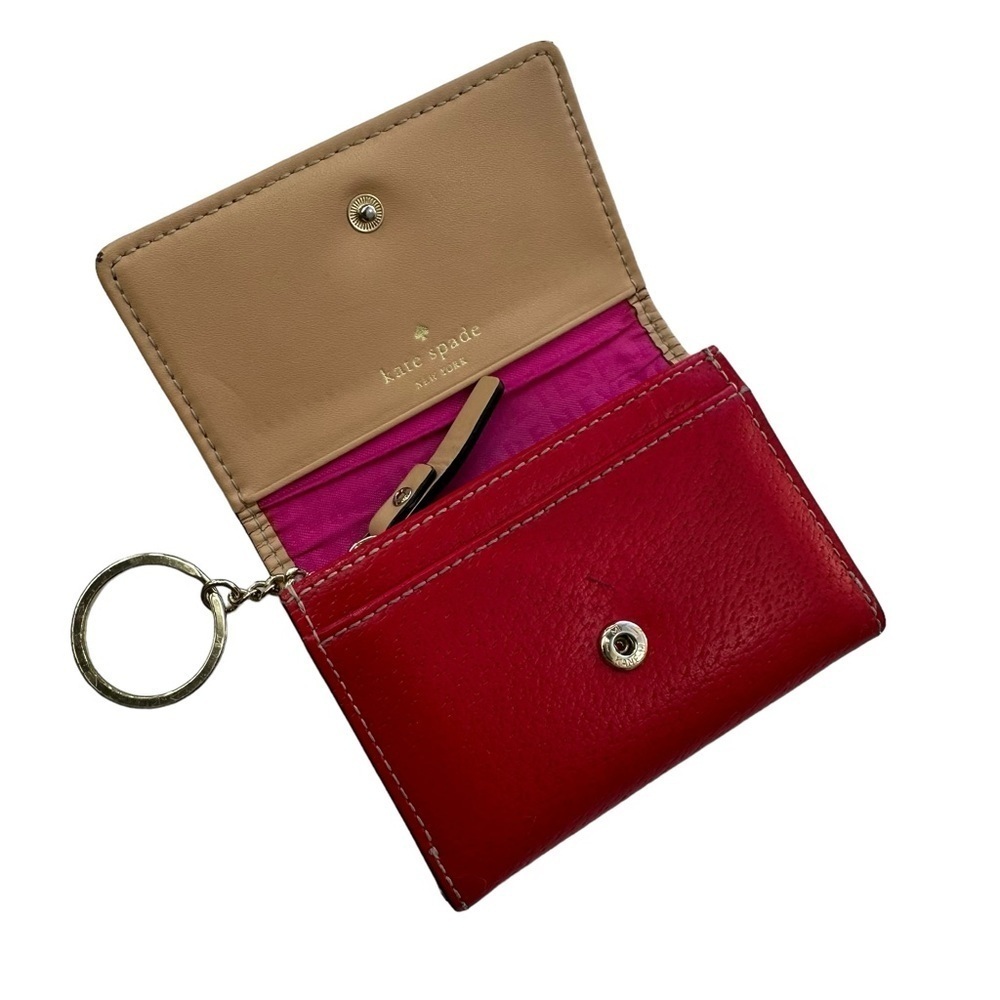 Kate Spade Darla Wellesley Red Keychain Small Wallet - Picture 9 of 12